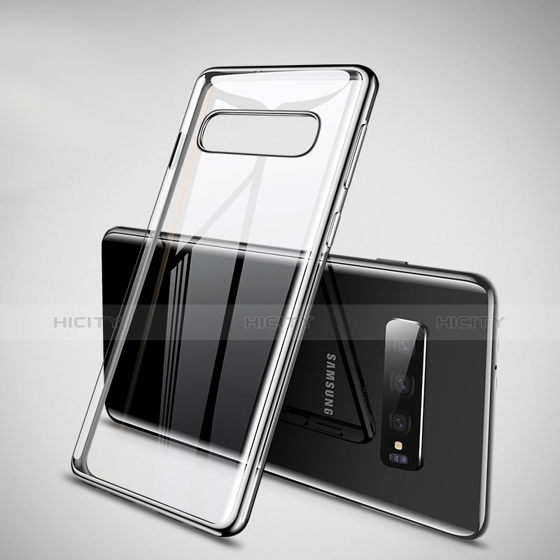 Coque Ultra Fine TPU Souple Housse Etui Transparente H02 pour Samsung Galaxy S10 Plus Noir Plus