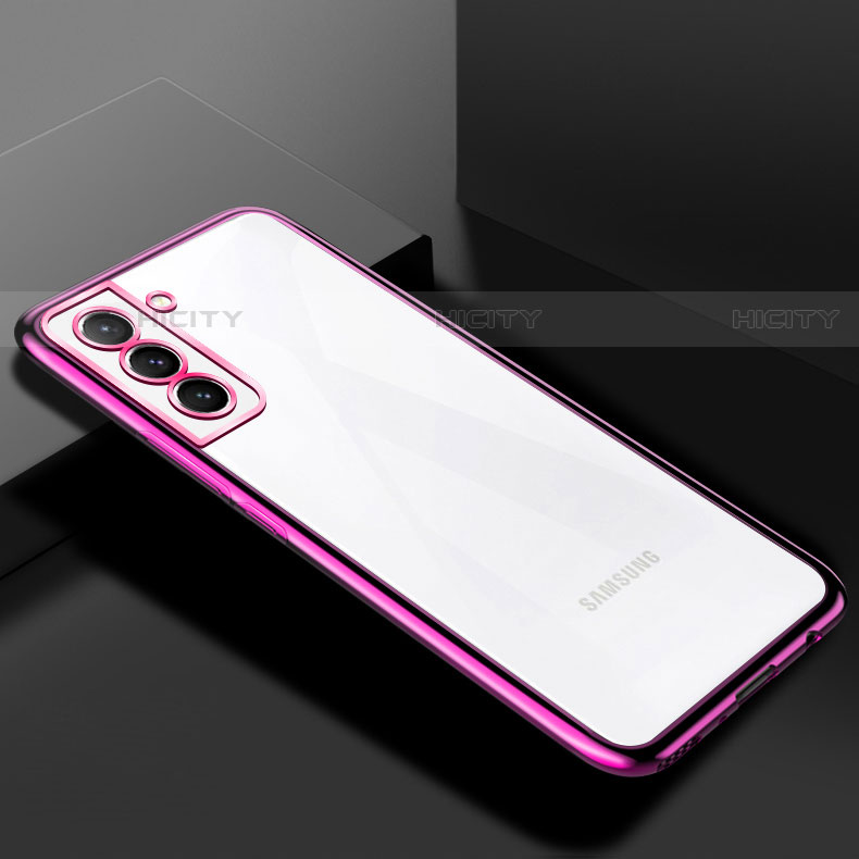 Coque Ultra Fine TPU Souple Housse Etui Transparente H02 pour Samsung Galaxy S21 5G Violet Plus