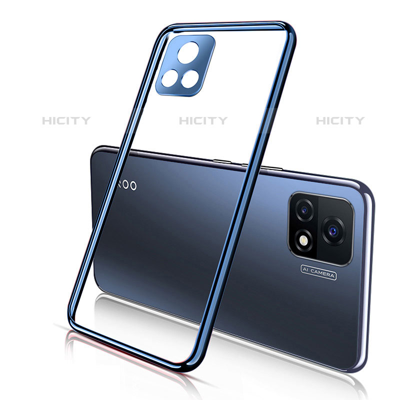 Coque Ultra Fine TPU Souple Housse Etui Transparente H02 pour Vivo iQOO U3 5G Bleu Plus