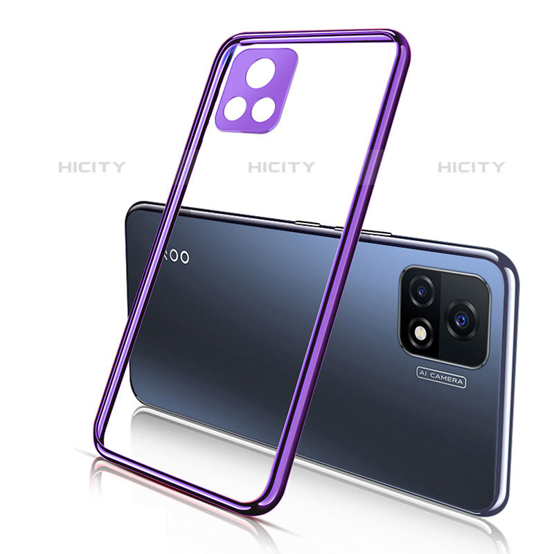 Coque Ultra Fine TPU Souple Housse Etui Transparente H02 pour Vivo iQOO U3 5G Violet Plus