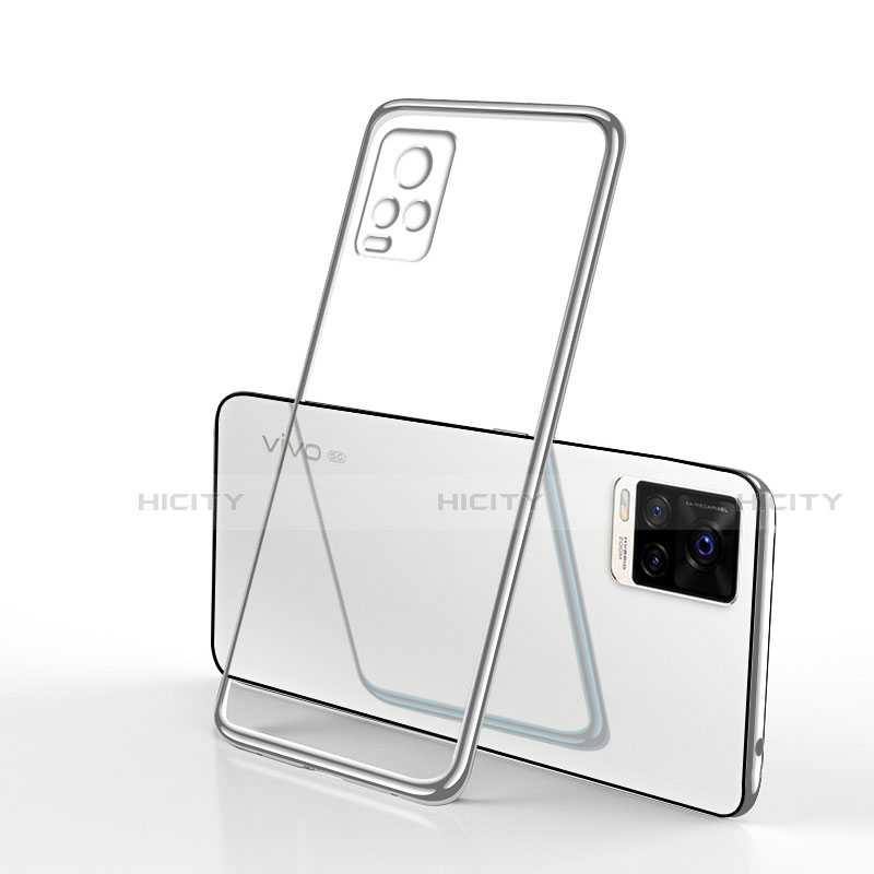 Coque Ultra Fine TPU Souple Housse Etui Transparente H02 pour Vivo V20 Pro 5G Argent Plus