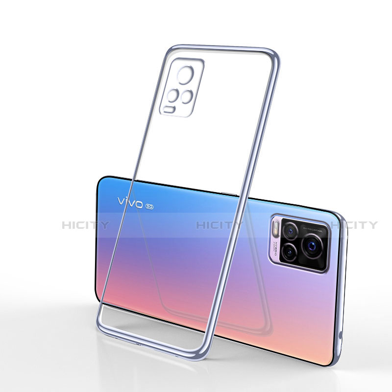 Coque Ultra Fine TPU Souple Housse Etui Transparente H02 pour Vivo V20 Pro 5G Violet Clair Plus