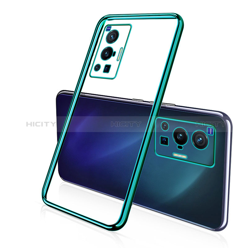 Coque Ultra Fine TPU Souple Housse Etui Transparente H02 pour Vivo X70 Pro 5G Vert Plus