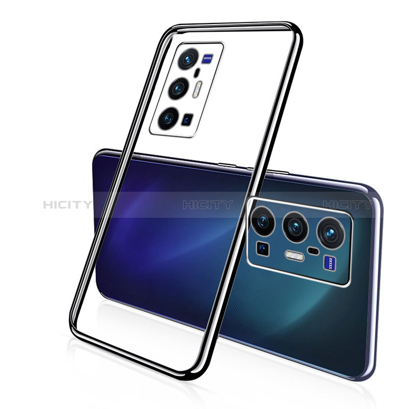 Coque Ultra Fine TPU Souple Housse Etui Transparente H02 pour Vivo X70 Pro+ Plus 5G Noir Plus