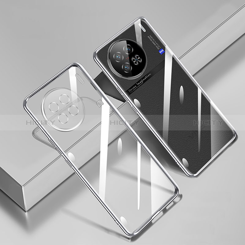 Coque Ultra Fine TPU Souple Housse Etui Transparente H02 pour Vivo X90 Pro+ Plus 5G Argent Plus