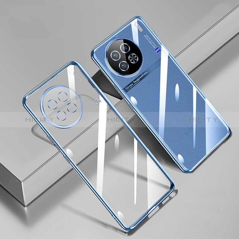 Coque Ultra Fine TPU Souple Housse Etui Transparente H02 pour Vivo X90 Pro+ Plus 5G Bleu Plus