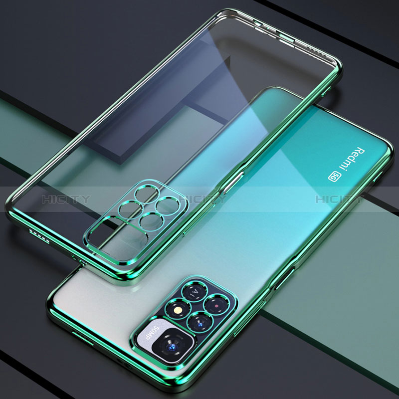 Coque Ultra Fine TPU Souple Housse Etui Transparente H02 pour Xiaomi Mi 11i 5G (2022) Vert Plus