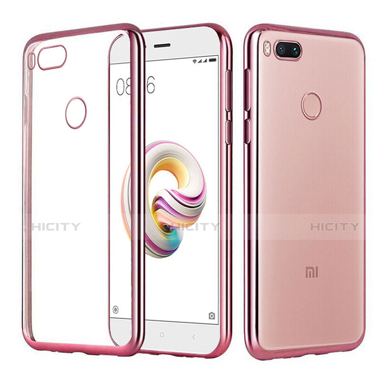 Coque Ultra Fine TPU Souple Housse Etui Transparente H02 pour Xiaomi Mi 5X Or Rose Plus