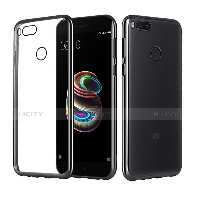 Coque Ultra Fine TPU Souple Housse Etui Transparente H02 pour Xiaomi Mi A1 Noir Plus