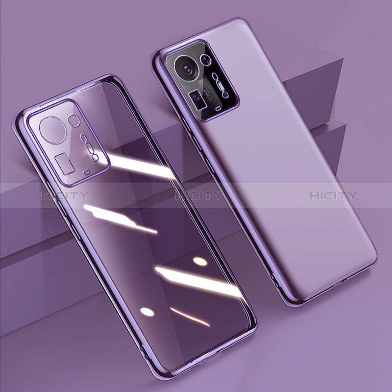 Coque Ultra Fine TPU Souple Housse Etui Transparente H02 pour Xiaomi Mi Mix 4 5G Violet Plus