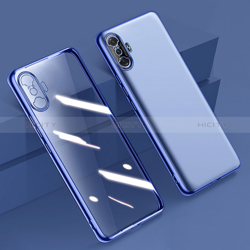 Coque Ultra Fine TPU Souple Housse Etui Transparente H02 pour Xiaomi Poco F3 GT 5G Bleu Plus