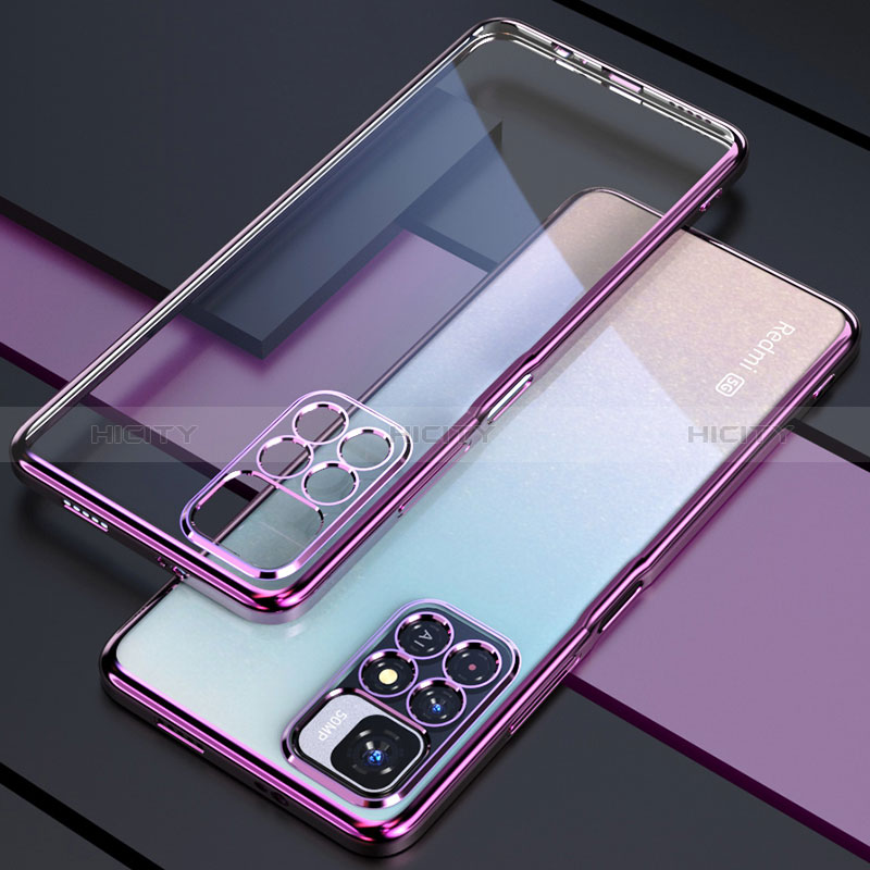 Coque Ultra Fine TPU Souple Housse Etui Transparente H02 pour Xiaomi Poco M4 Pro 5G Violet Plus