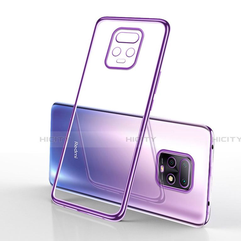 Coque Ultra Fine TPU Souple Housse Etui Transparente H02 pour Xiaomi Redmi 10X 5G Violet Plus