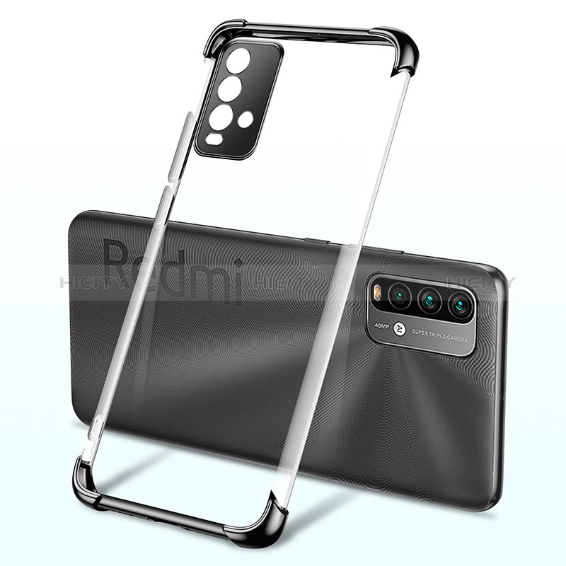 Coque Ultra Fine TPU Souple Housse Etui Transparente H02 pour Xiaomi Redmi 9 Power Noir Plus