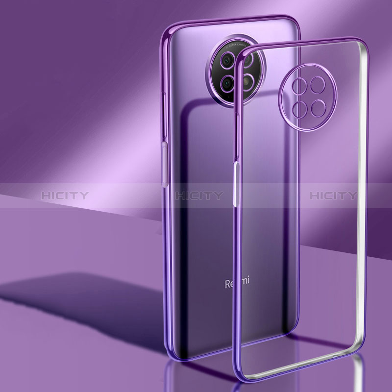 Coque Ultra Fine TPU Souple Housse Etui Transparente H02 pour Xiaomi Redmi Note 9 5G Violet Plus