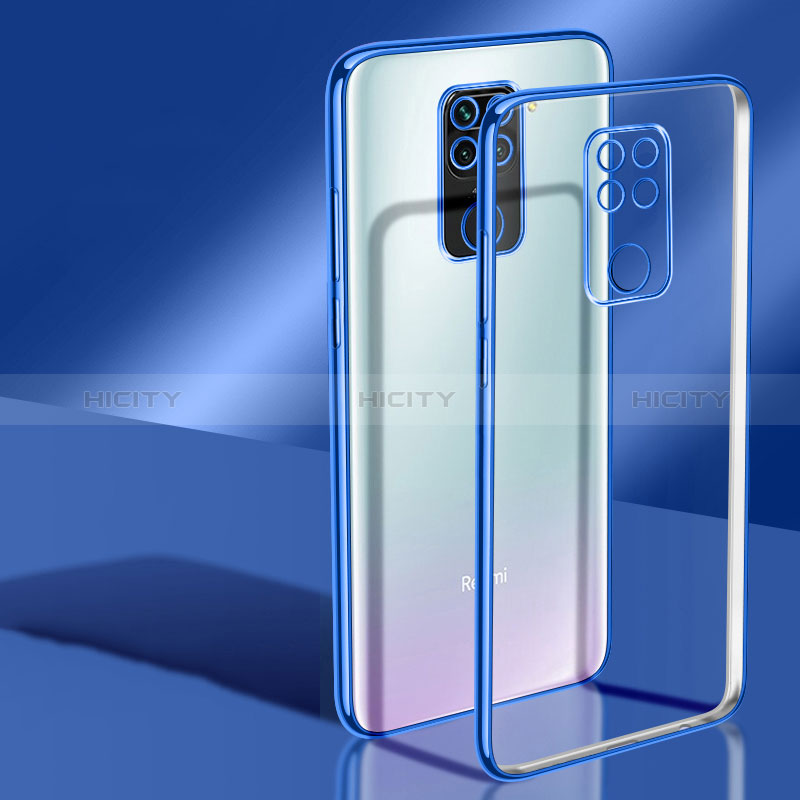 Coque Ultra Fine TPU Souple Housse Etui Transparente H02 pour Xiaomi Redmi Note 9 Bleu Plus