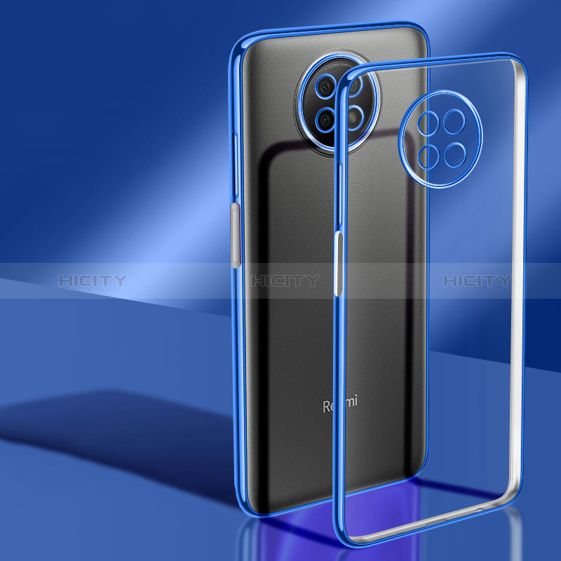 Coque Ultra Fine TPU Souple Housse Etui Transparente H02 pour Xiaomi Redmi Note 9T 5G Bleu Plus