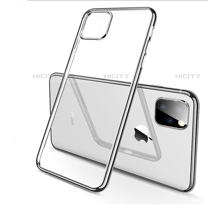 Coque Ultra Fine TPU Souple Housse Etui Transparente H03 pour Apple iPhone 11 Pro Max Argent Plus