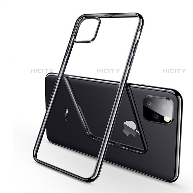 Coque Ultra Fine TPU Souple Housse Etui Transparente H03 pour Apple iPhone 11 Pro Max Noir Plus