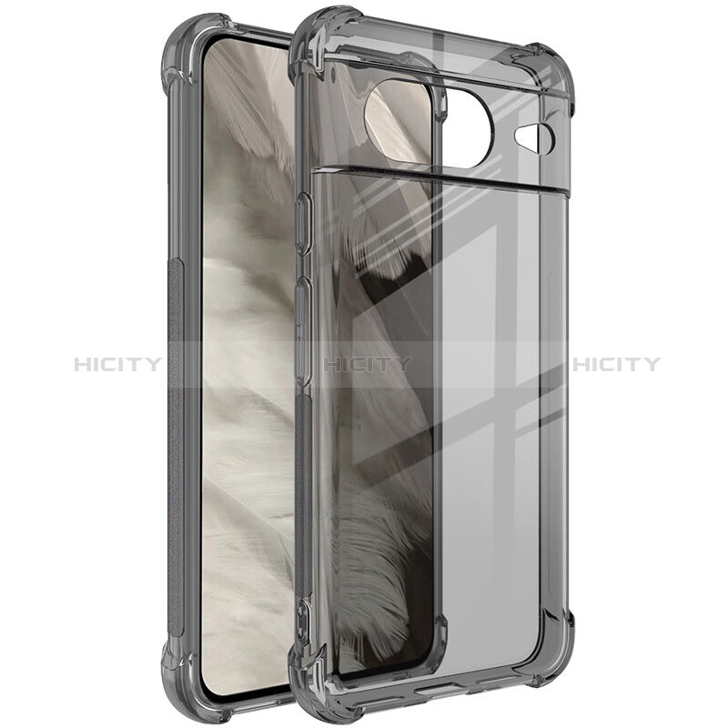 Coque Ultra Fine TPU Souple Housse Etui Transparente H03 pour Google Pixel 8 5G Gris Plus