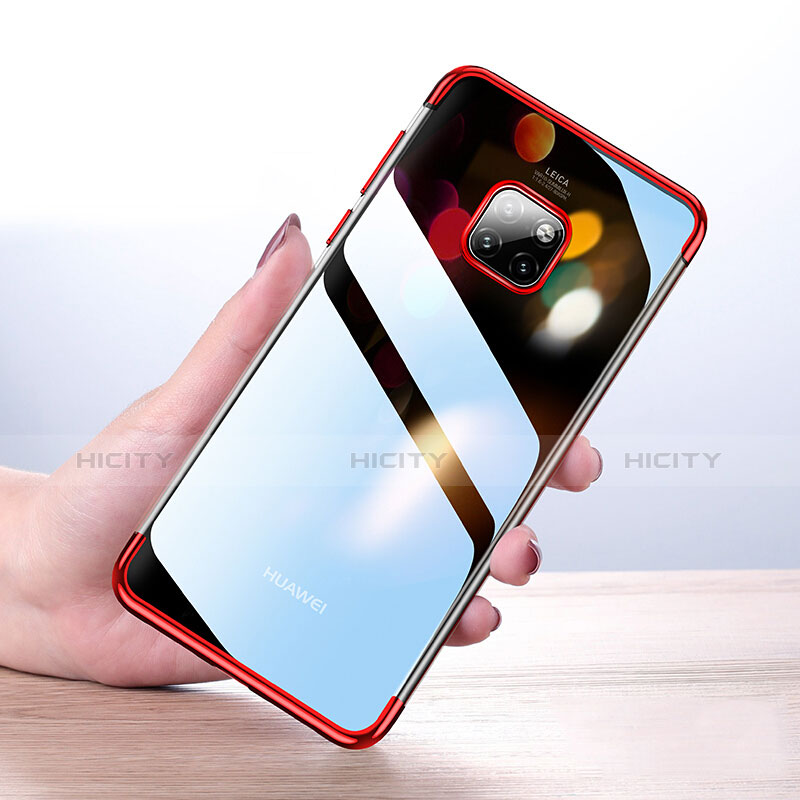 Coque Ultra Fine TPU Souple Housse Etui Transparente H03 pour Huawei Mate 20 Pro Rouge Plus