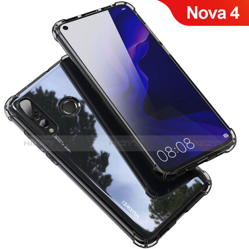 Coque Ultra Fine TPU Souple Housse Etui Transparente H03 pour Huawei Nova 4 Gris Plus