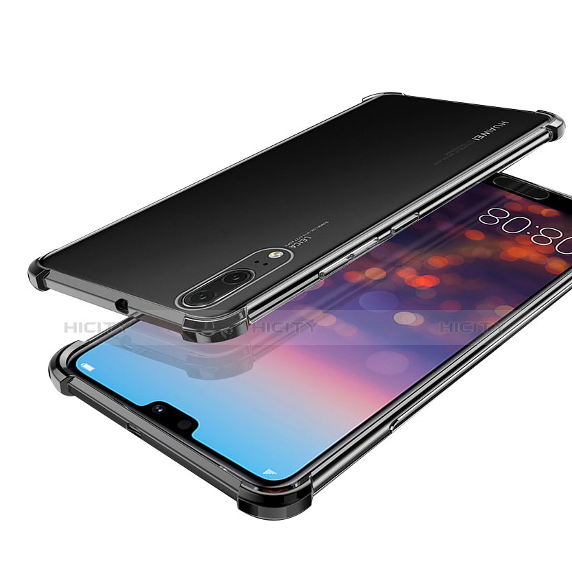 Coque Ultra Fine TPU Souple Housse Etui Transparente H03 pour Huawei P20 Noir Plus