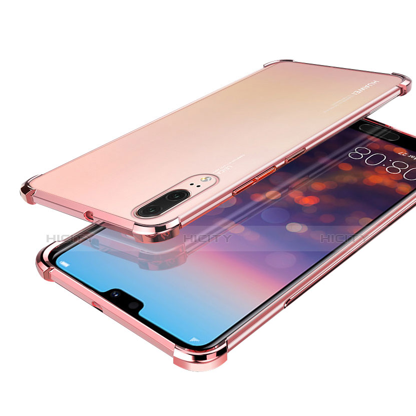 Coque Ultra Fine TPU Souple Housse Etui Transparente H03 pour Huawei P20 Or Rose Plus