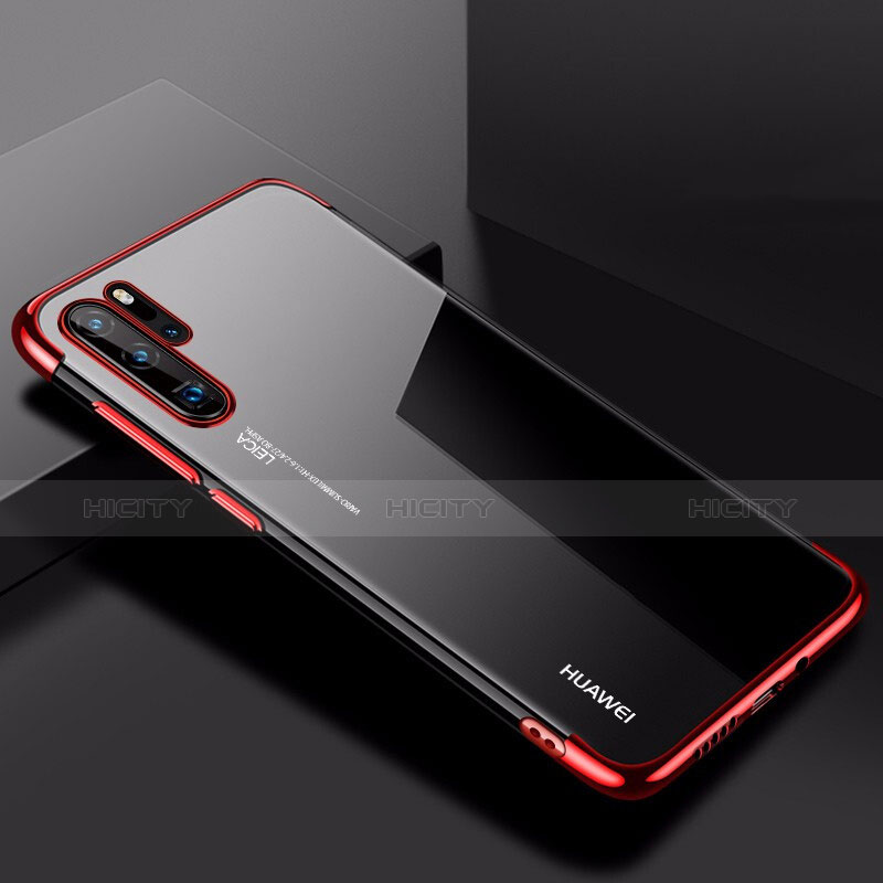 Coque Ultra Fine TPU Souple Housse Etui Transparente H03 pour Huawei P30 Pro New Edition Rouge Plus