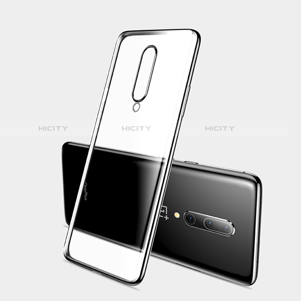 Coque Ultra Fine TPU Souple Housse Etui Transparente H03 pour OnePlus 7 Pro Noir Plus