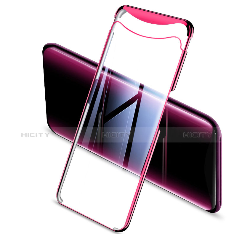 Coque Ultra Fine TPU Souple Housse Etui Transparente H03 pour Oppo Find X Rose Rouge Plus