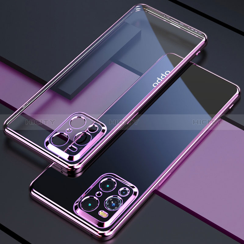 Coque Ultra Fine TPU Souple Housse Etui Transparente H03 pour Oppo Find X3 5G Violet Plus