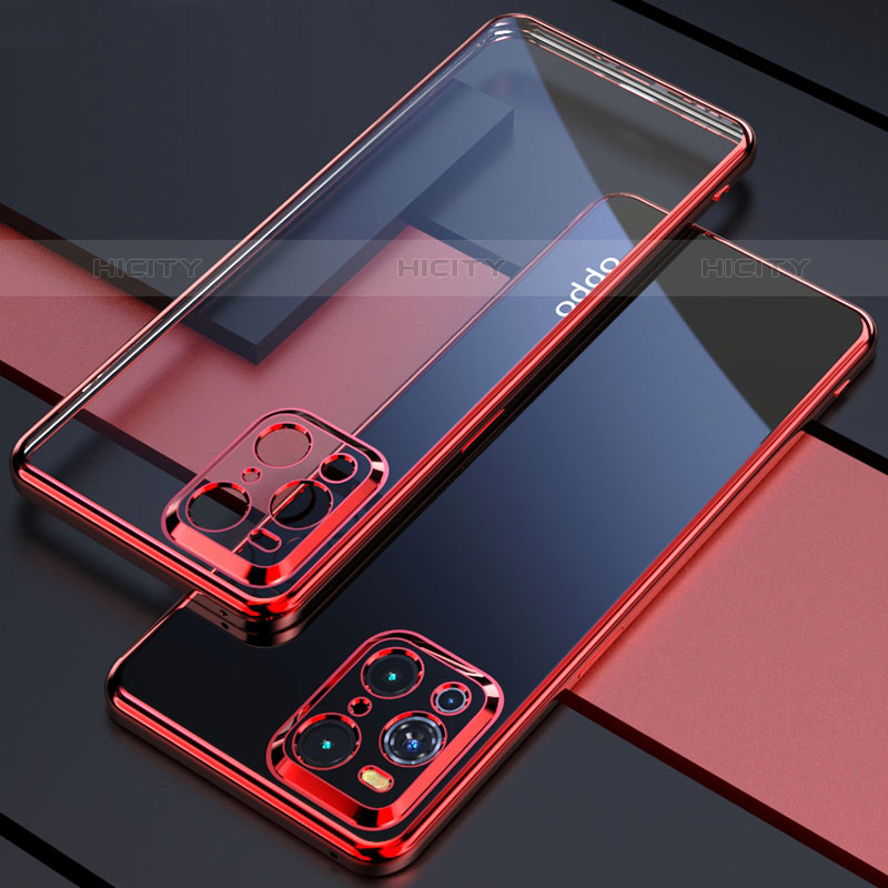 Coque Ultra Fine TPU Souple Housse Etui Transparente H03 pour Oppo Find X3 Pro 5G Rouge Plus