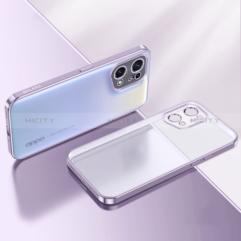 Coque Ultra Fine TPU Souple Housse Etui Transparente H03 pour Oppo Find X5 5G Violet Plus