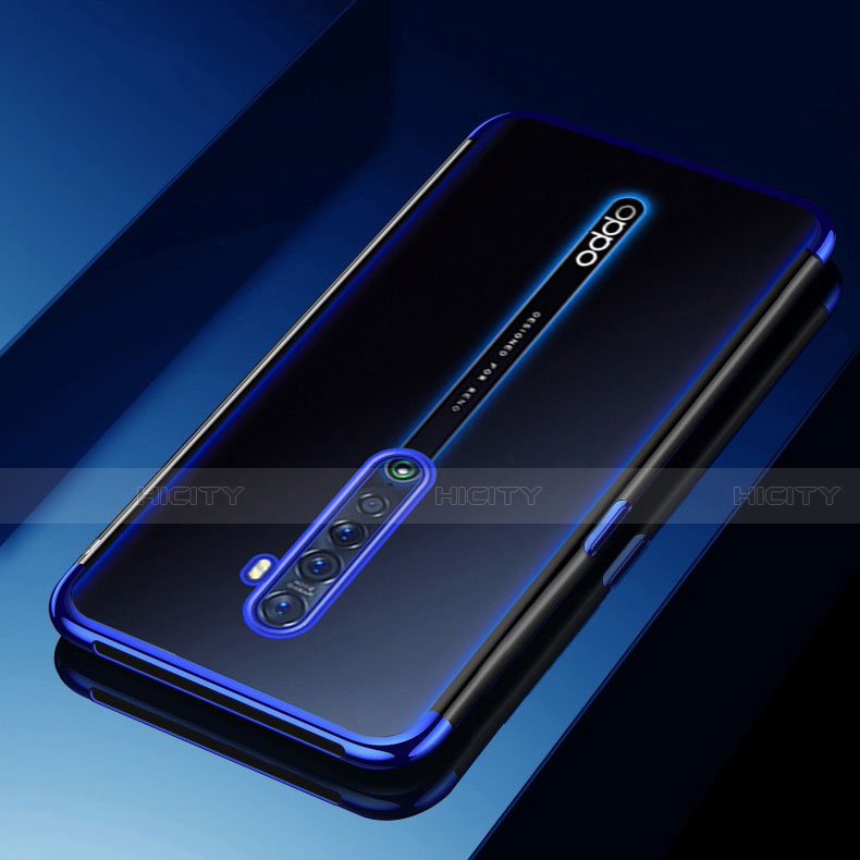 Coque Ultra Fine TPU Souple Housse Etui Transparente H03 pour Oppo Reno2 Bleu Plus