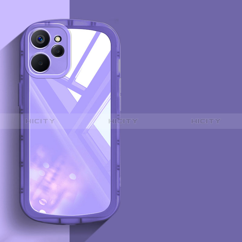 Coque Ultra Fine TPU Souple Housse Etui Transparente H03 pour Realme 10 5G Violet Plus