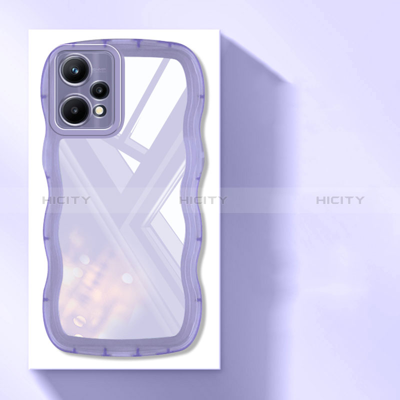 Coque Ultra Fine TPU Souple Housse Etui Transparente H03 pour Realme 9 4G Violet Plus