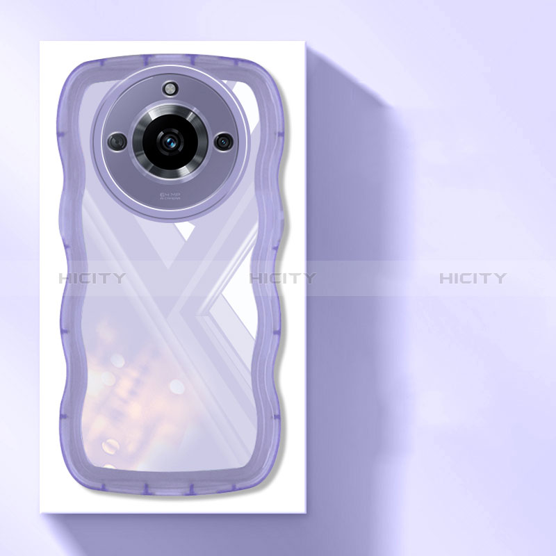 Coque Ultra Fine TPU Souple Housse Etui Transparente H03 pour Realme Narzo 60 5G Violet Plus