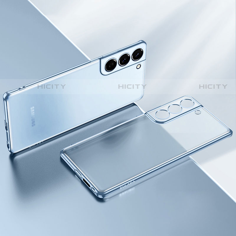 Coque Ultra Fine TPU Souple Housse Etui Transparente H03 pour Samsung Galaxy S21 5G Bleu Ciel Plus