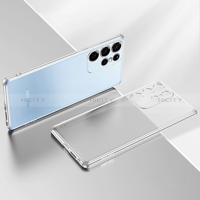 Coque Ultra Fine TPU Souple Housse Etui Transparente H03 pour Samsung Galaxy S24 Ultra 5G Argent Plus