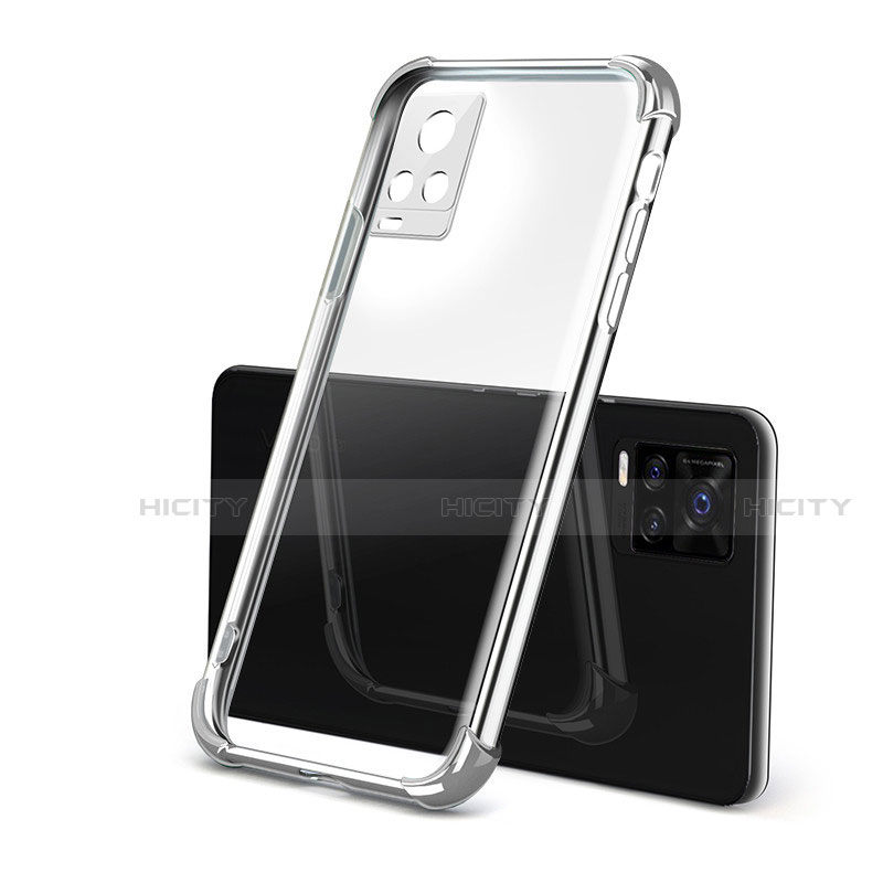 Coque Ultra Fine TPU Souple Housse Etui Transparente H03 pour Vivo V20 Pro 5G Argent Plus