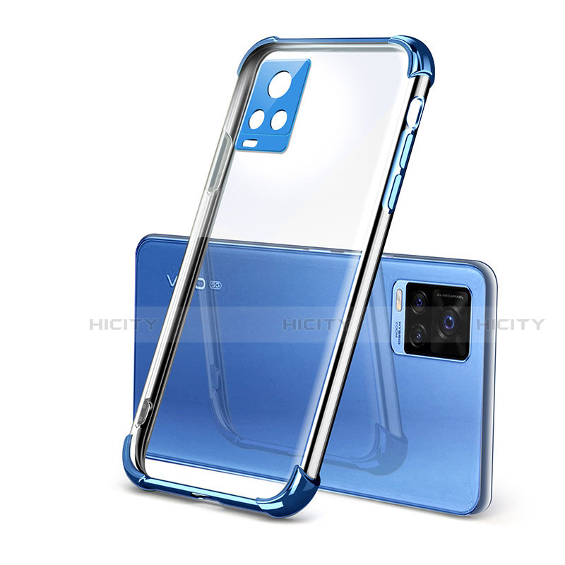 Coque Ultra Fine TPU Souple Housse Etui Transparente H03 pour Vivo V20 Pro 5G Bleu Plus