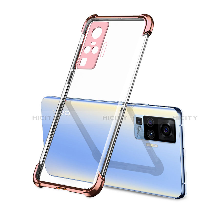 Coque Ultra Fine TPU Souple Housse Etui Transparente H03 pour Vivo X51 5G Or Rose Plus