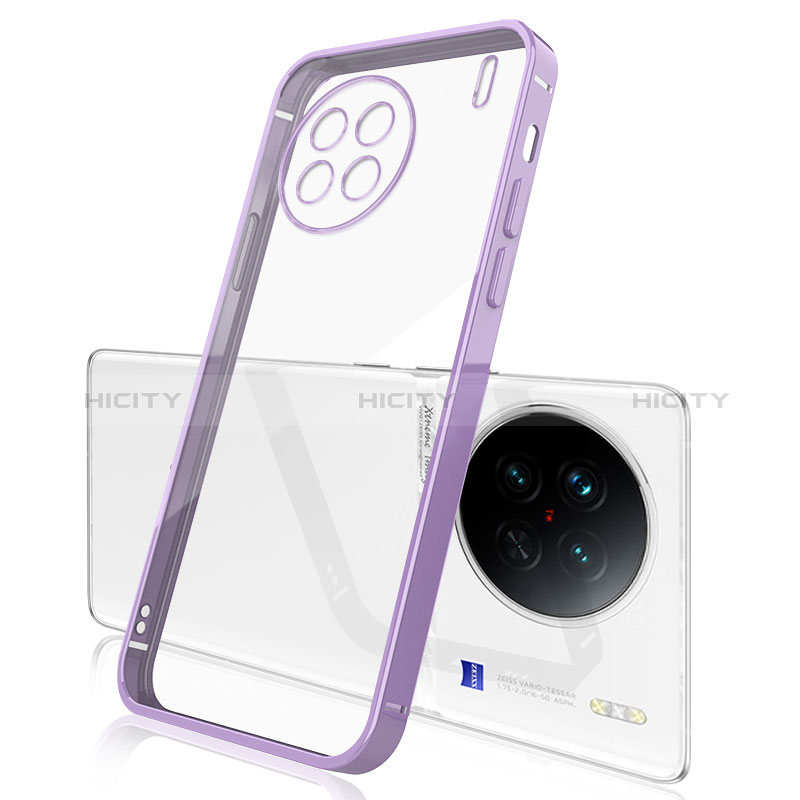 Coque Ultra Fine TPU Souple Housse Etui Transparente H03 pour Vivo X90 Pro 5G Violet Plus