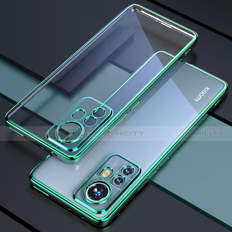 Coque Ultra Fine TPU Souple Housse Etui Transparente H03 pour Xiaomi Mi 12 5G Vert Plus