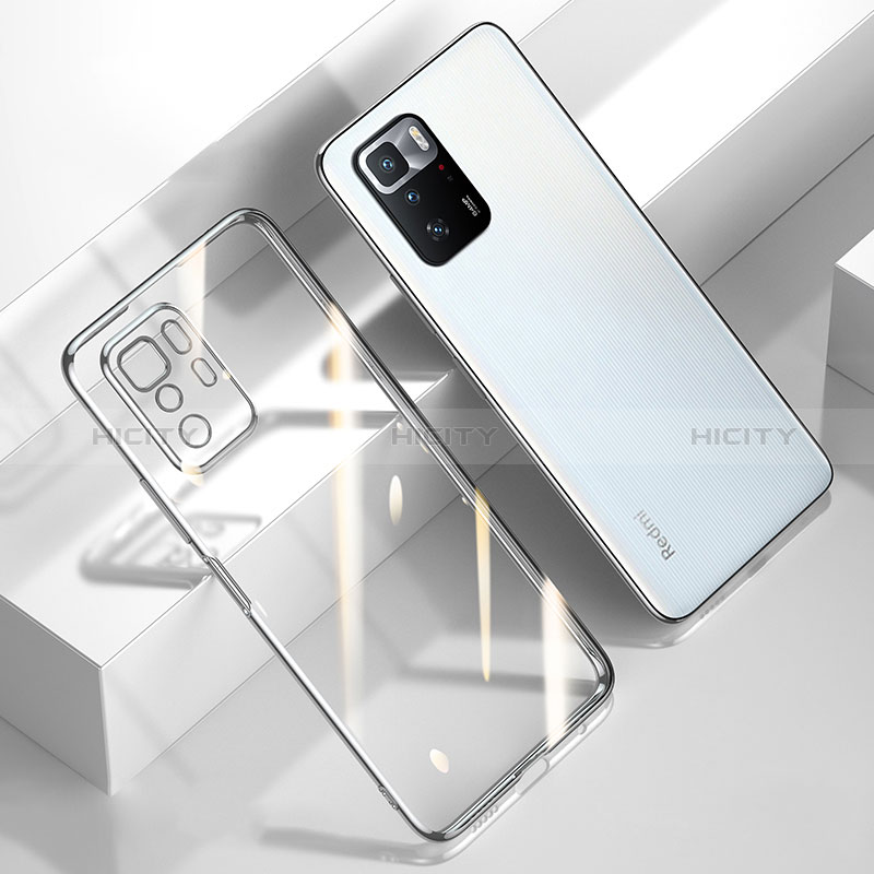 Coque Ultra Fine TPU Souple Housse Etui Transparente H03 pour Xiaomi Poco X3 GT 5G Argent Plus