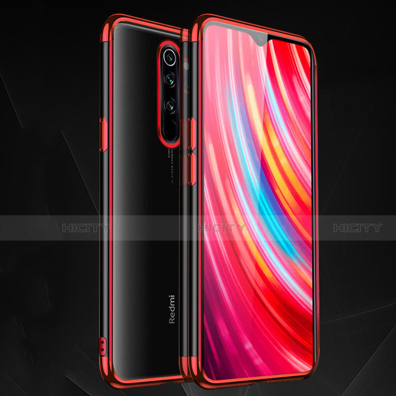 Coque Ultra Fine TPU Souple Housse Etui Transparente H03 pour Xiaomi Redmi Note 8 Pro Rouge Plus