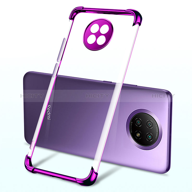 Coque Ultra Fine TPU Souple Housse Etui Transparente H03 pour Xiaomi Redmi Note 9 5G Violet Plus