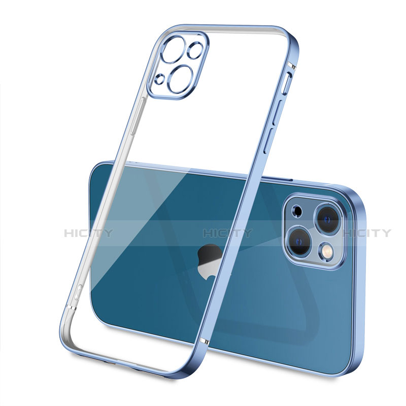 Coque Ultra Fine TPU Souple Housse Etui Transparente H04 pour Apple iPhone 13 Bleu Plus