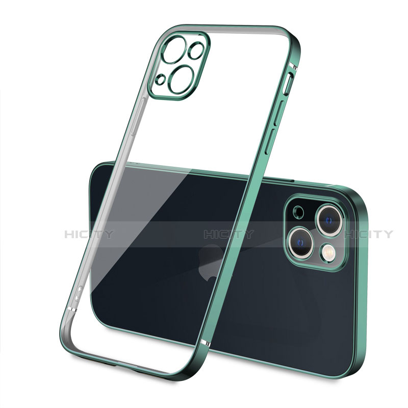 Coque Ultra Fine TPU Souple Housse Etui Transparente H04 pour Apple iPhone 13 Vert Plus